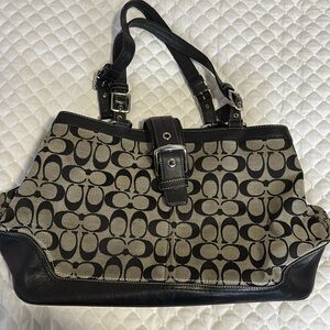 Coach Classic Pattern Shoulder Tote